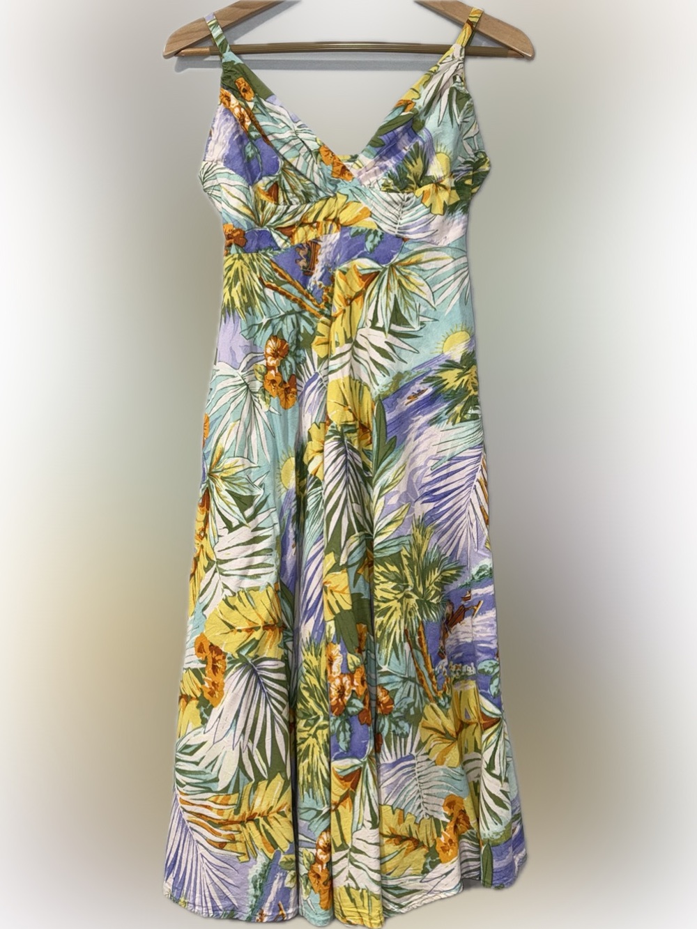 Jams World Pastel Floral Dress in Blue, Yellow & Lavender